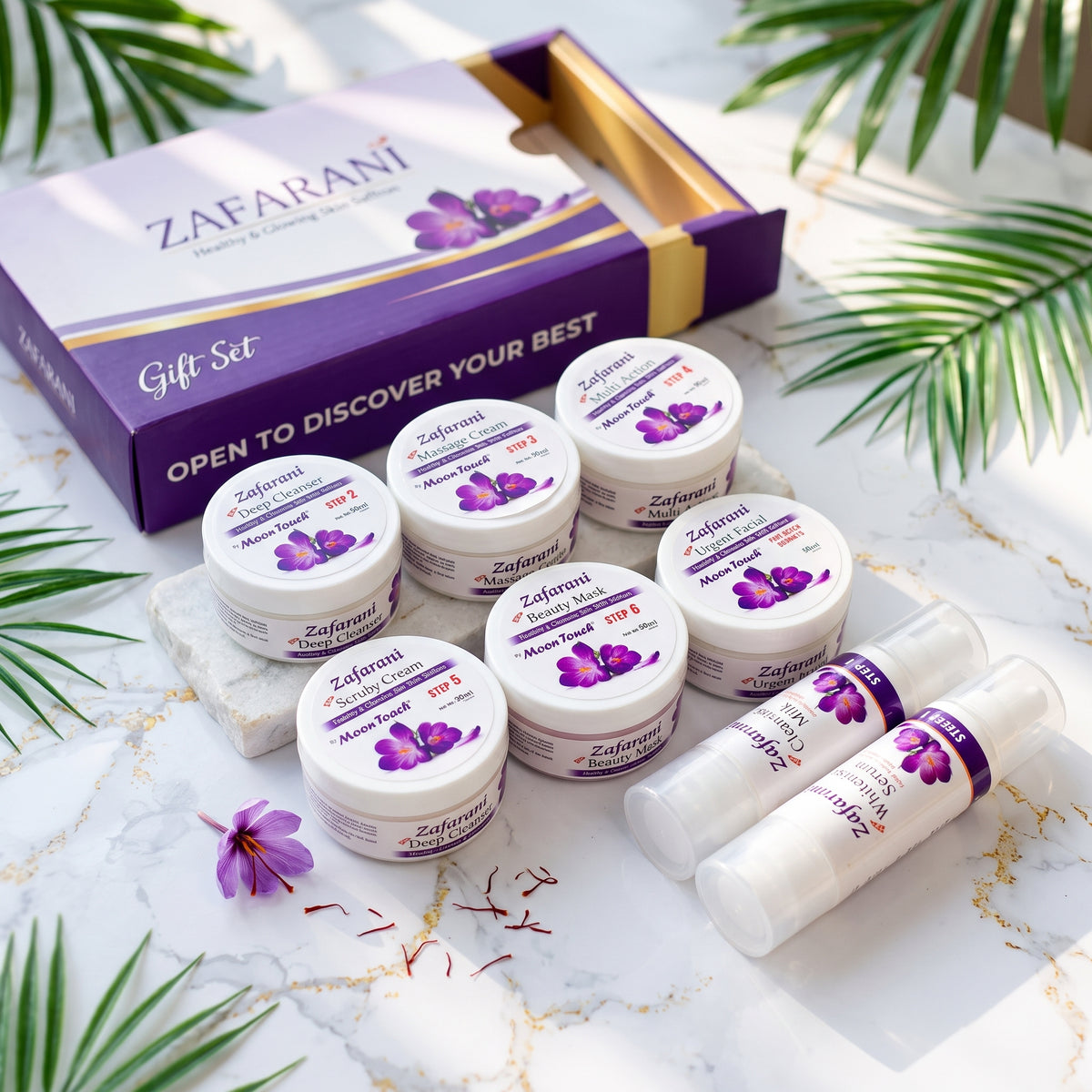 Avelus Zafarani Facial Set 50ml – Multi-Step Urgent Facial Care Kit