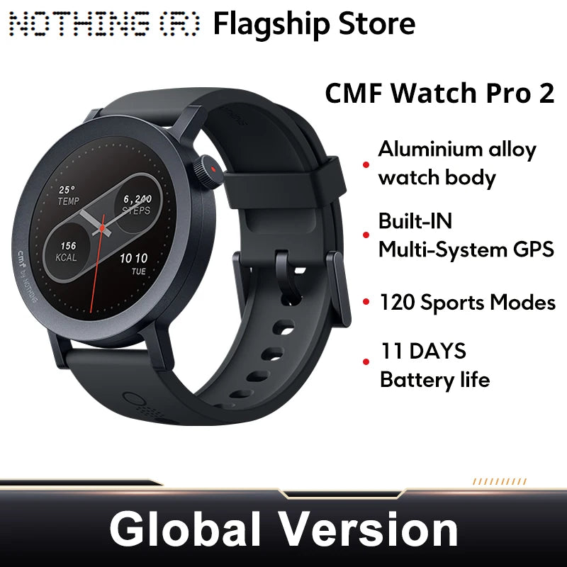 Dark Grey Color AMOLED Smart Watch With GPS – Bluetooth Calls & 11-Day Battery
