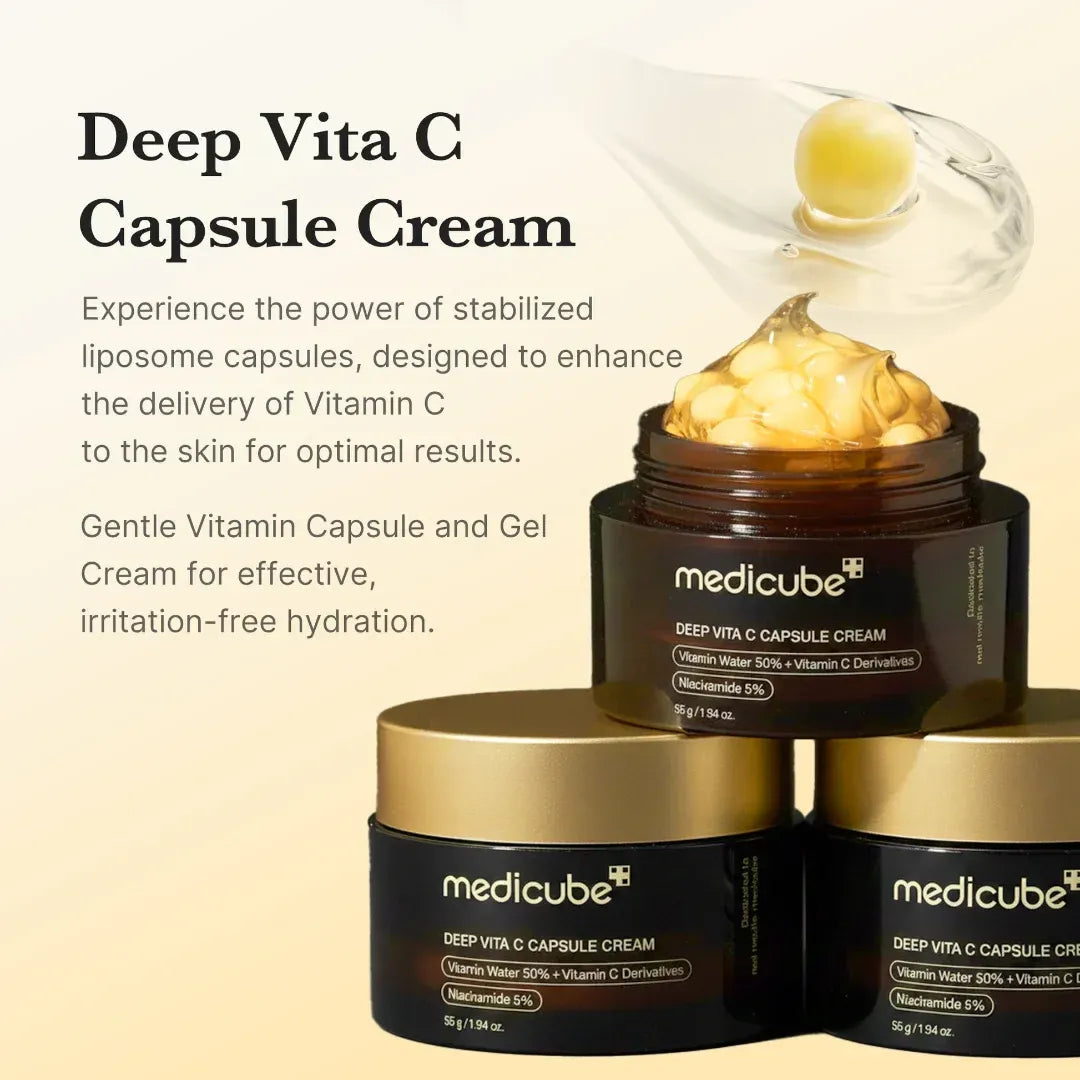 Medicube Deep Vita C Capsule Cream 55g jar packaging