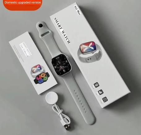 S12 Max Smart Watch – 1.85" Full Touch HD Display, Bluetooth Calling, Health & Fitness Tracker for Android & iOS
