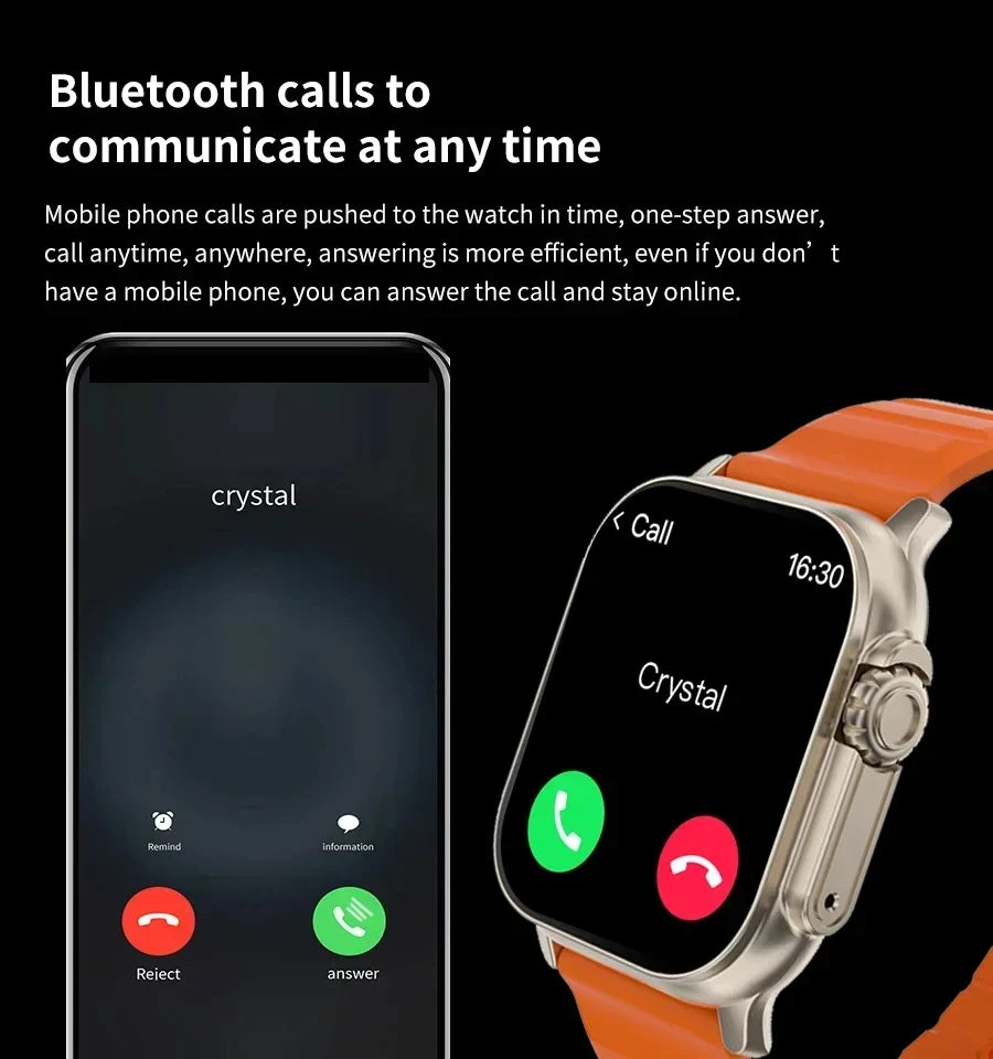 Bluetooth Smart Watch With Call Alerts & Fitness Tracking