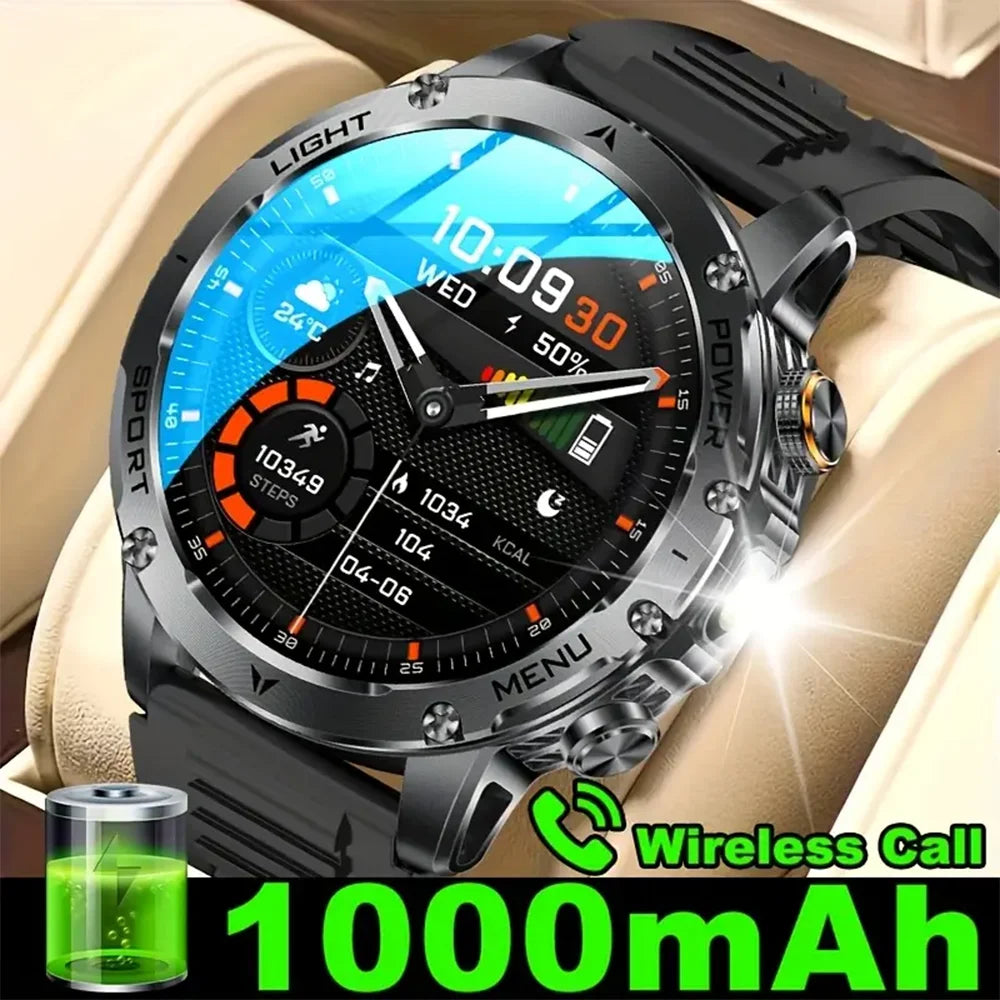 AMOLED Smart Watch With Bluetooth Calls & 1000mAh Battery