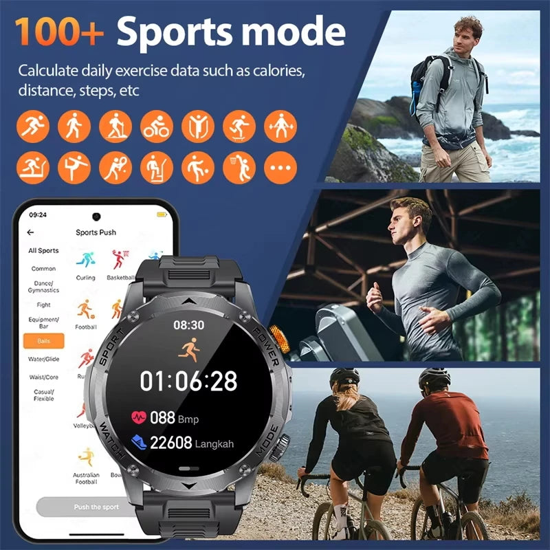 AMOLED Smart Watch With Bluetooth Calls & 1000mAh Battery