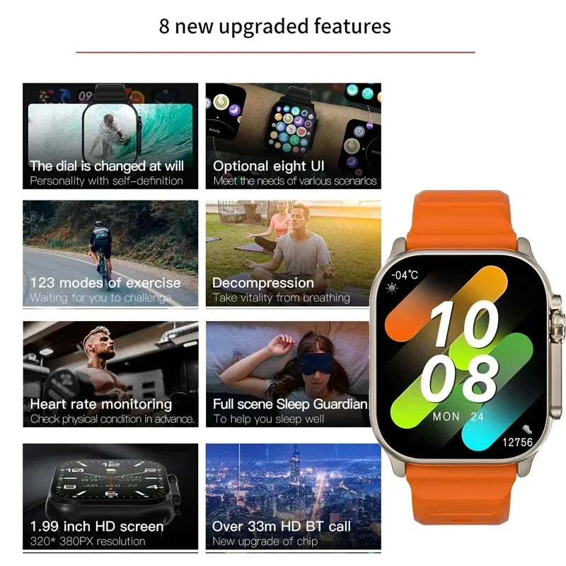 Bluetooth Smart Watch With Call Alerts & Fitness Tracking