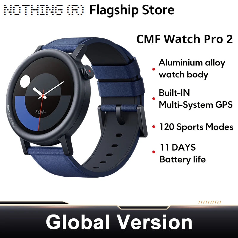 Blue Color AMOLED Smart Watch With GPS – Bluetooth Calls & 11-Day Battery