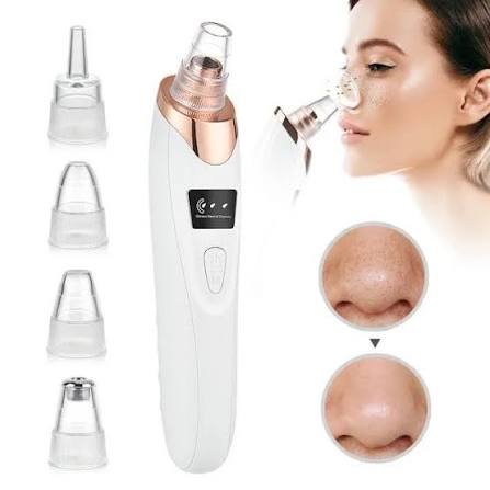 5 interchangeable suction treatment heads for facial pore vacuum