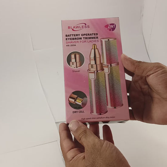Flawless 2 in 1 eyebrow trimmer and facial shaver device product video 